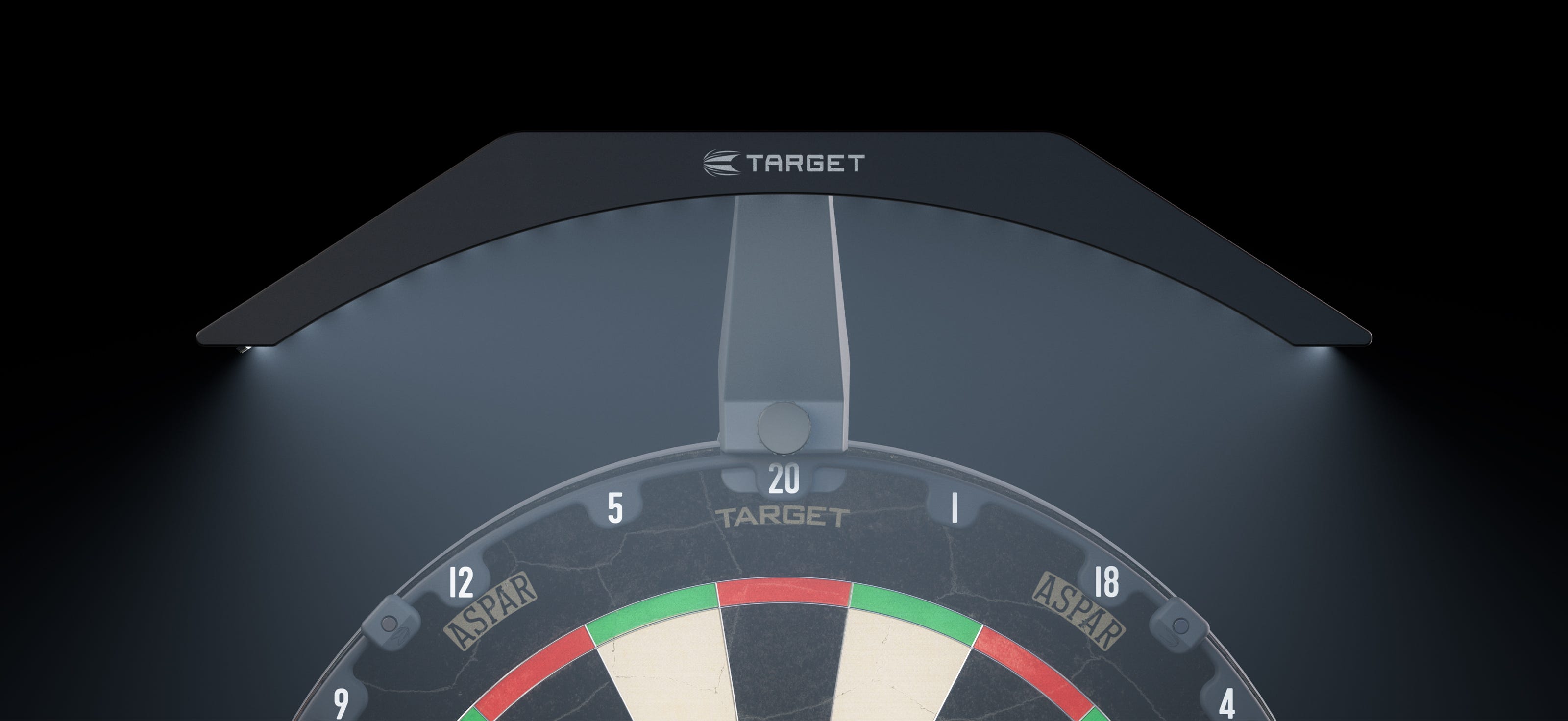 The Arc Dartboard Light uses 24 powerful LED lights to illuminate your dartboard.