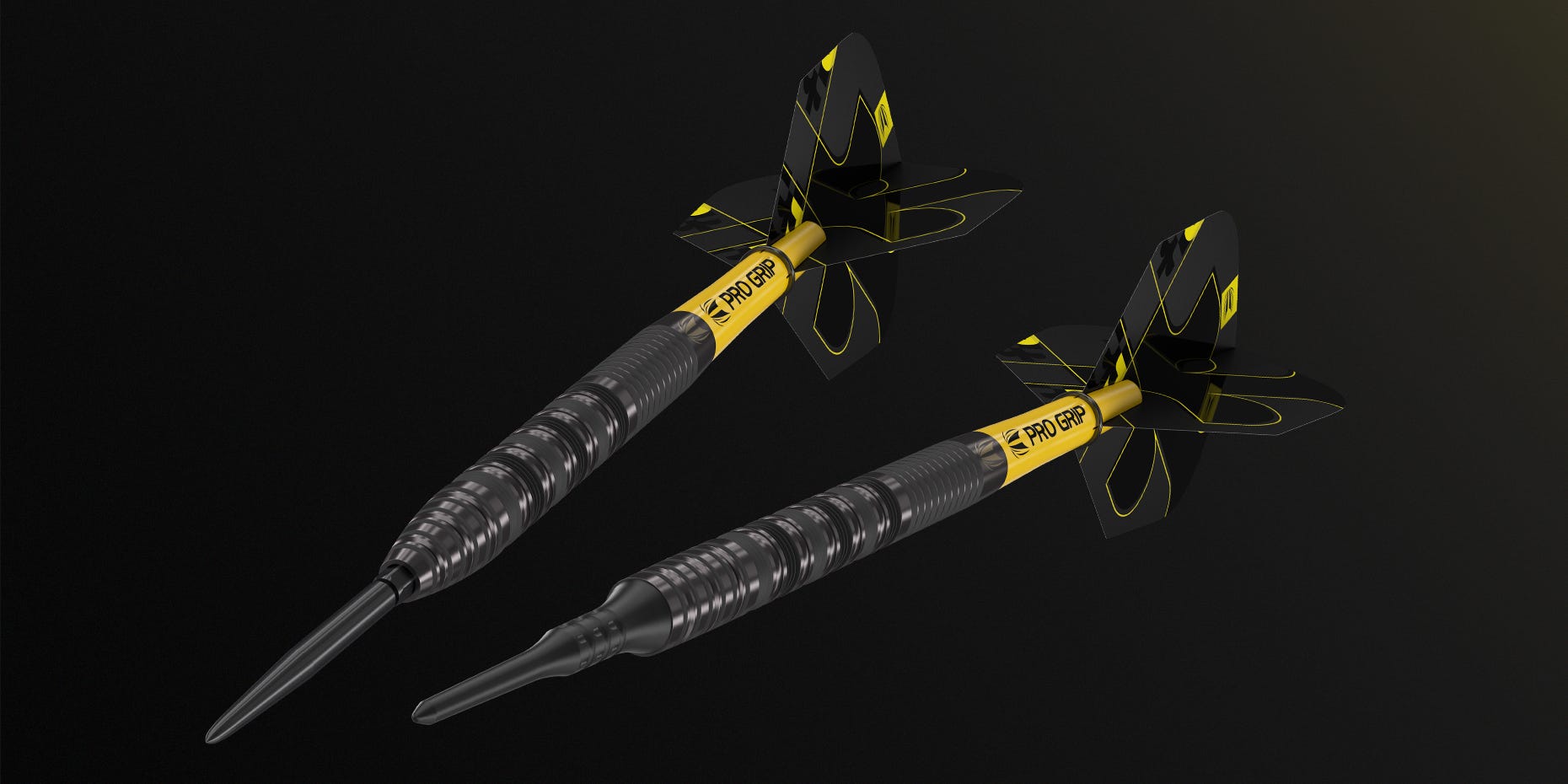 Angled view of the Bolide Void 01 SP and Bolide Void 10 darts.
