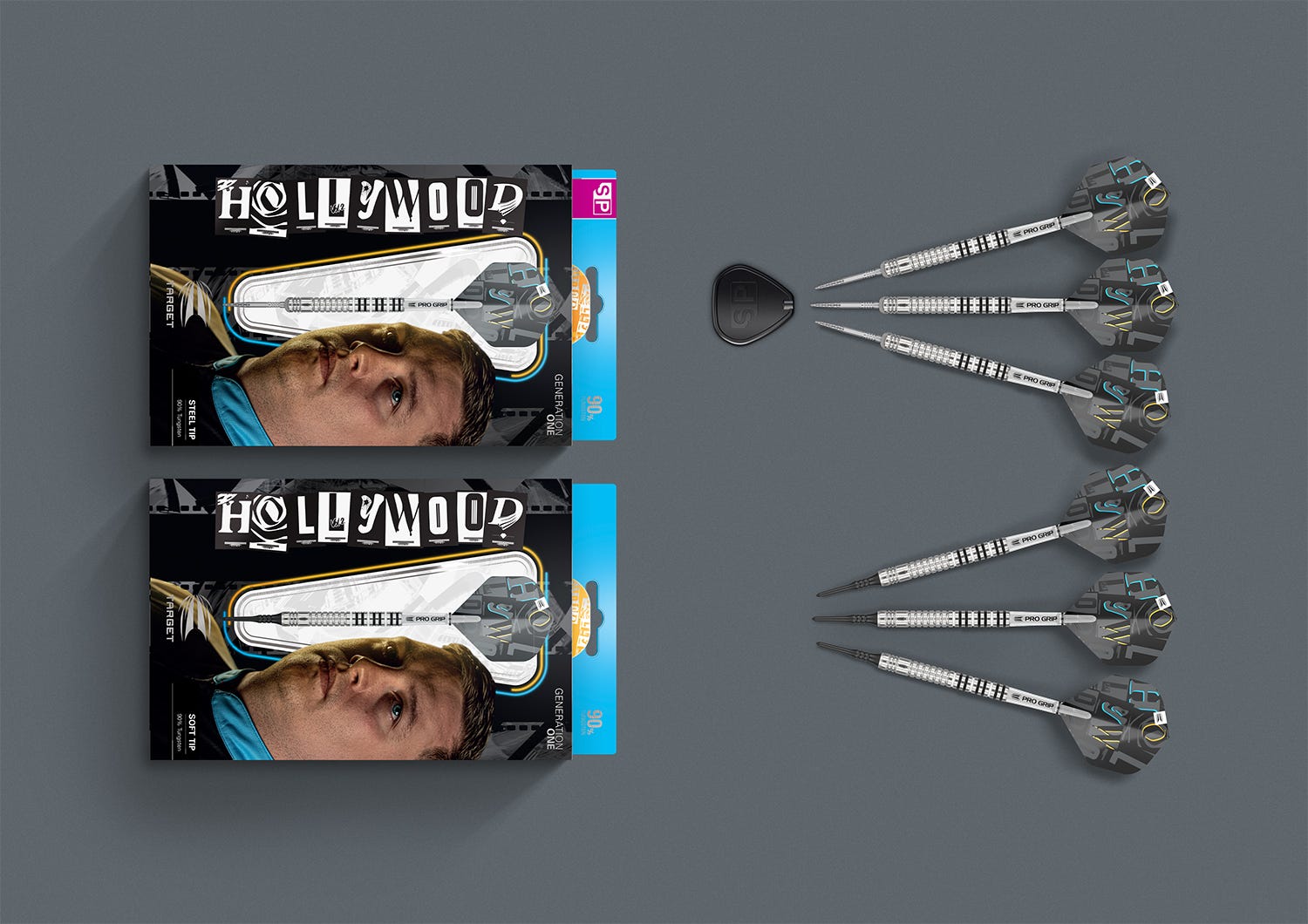 The Chris Dobey G1 steel tip and soft tip darts box contents