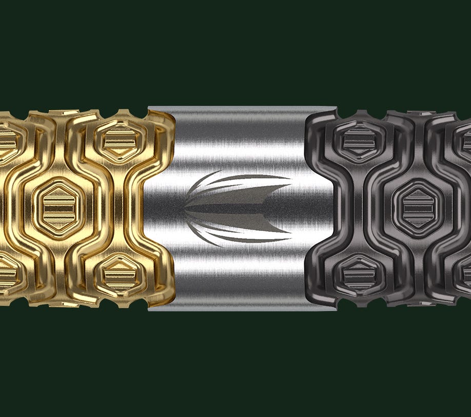 Close-up view of the Cult Envy's Elysian inspired dart barrel.