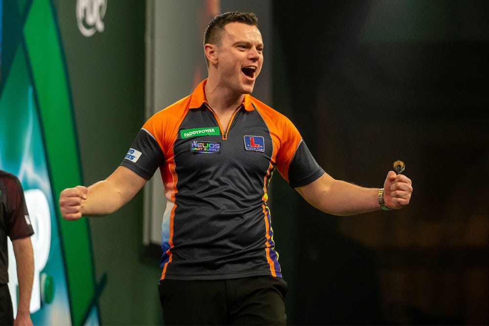 Jeffrey de Graaf celebrating his latest game.