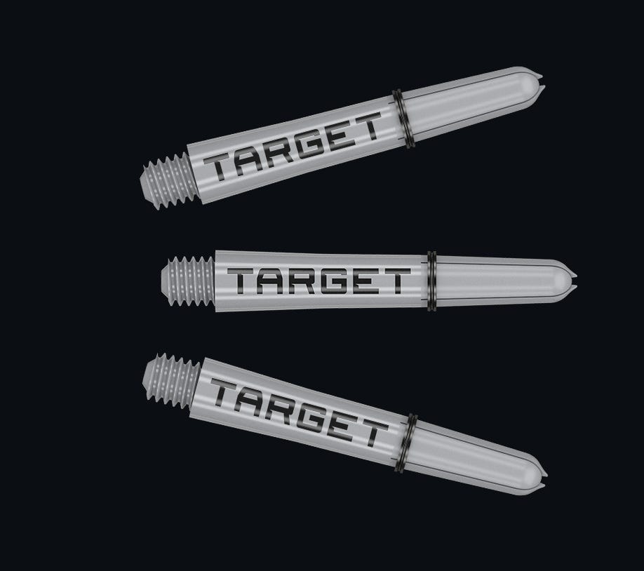 The Nathan Aspinall x Echo dart range uses Pro Grip dart shafts.