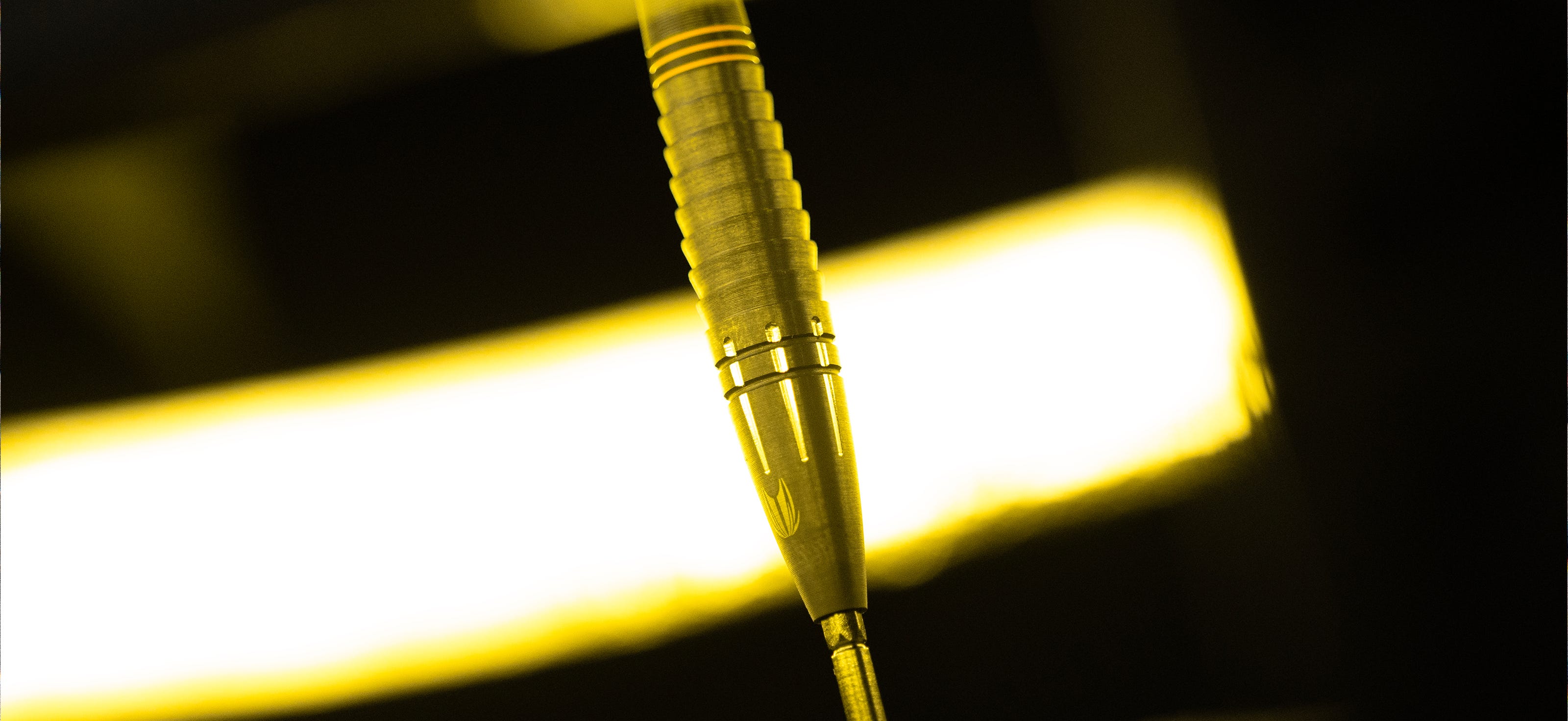 Close-up of the Scott Williams Black steel tip dart.