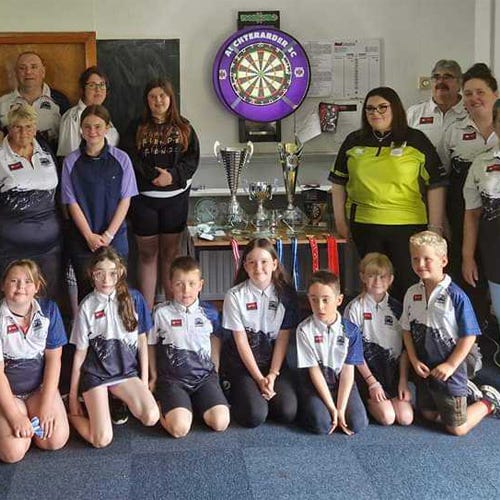 Strathearn Youth Darts Academy players happy to become an Elite 1 Affiliated Academy.