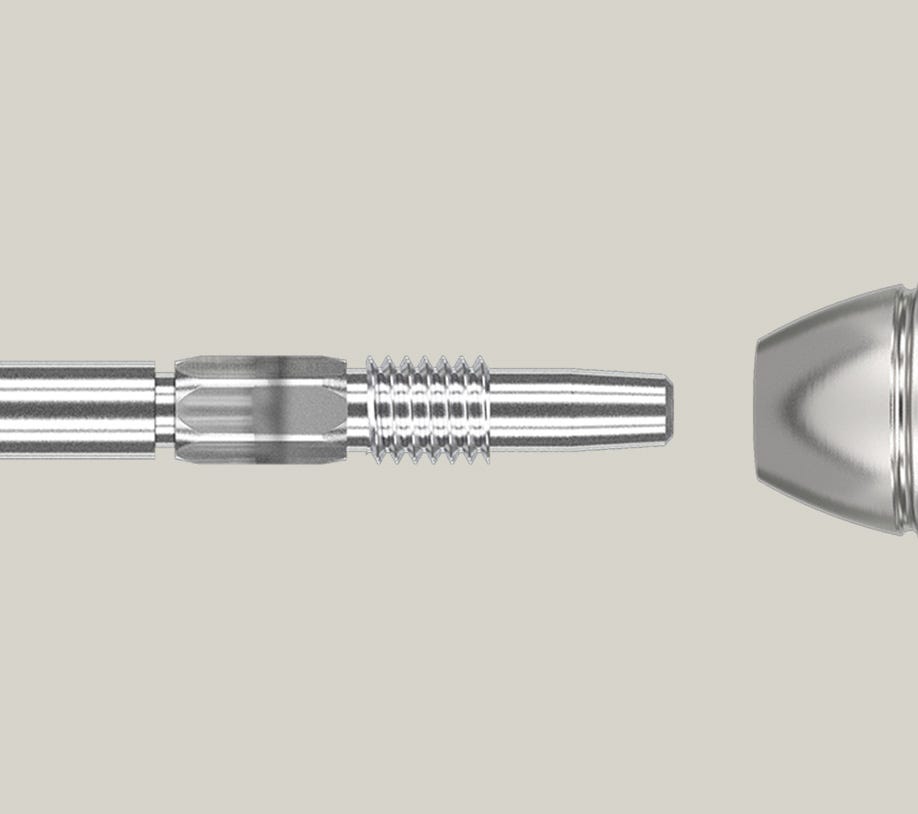 Close-up view of the EXO Steel Tip using Swiss Point