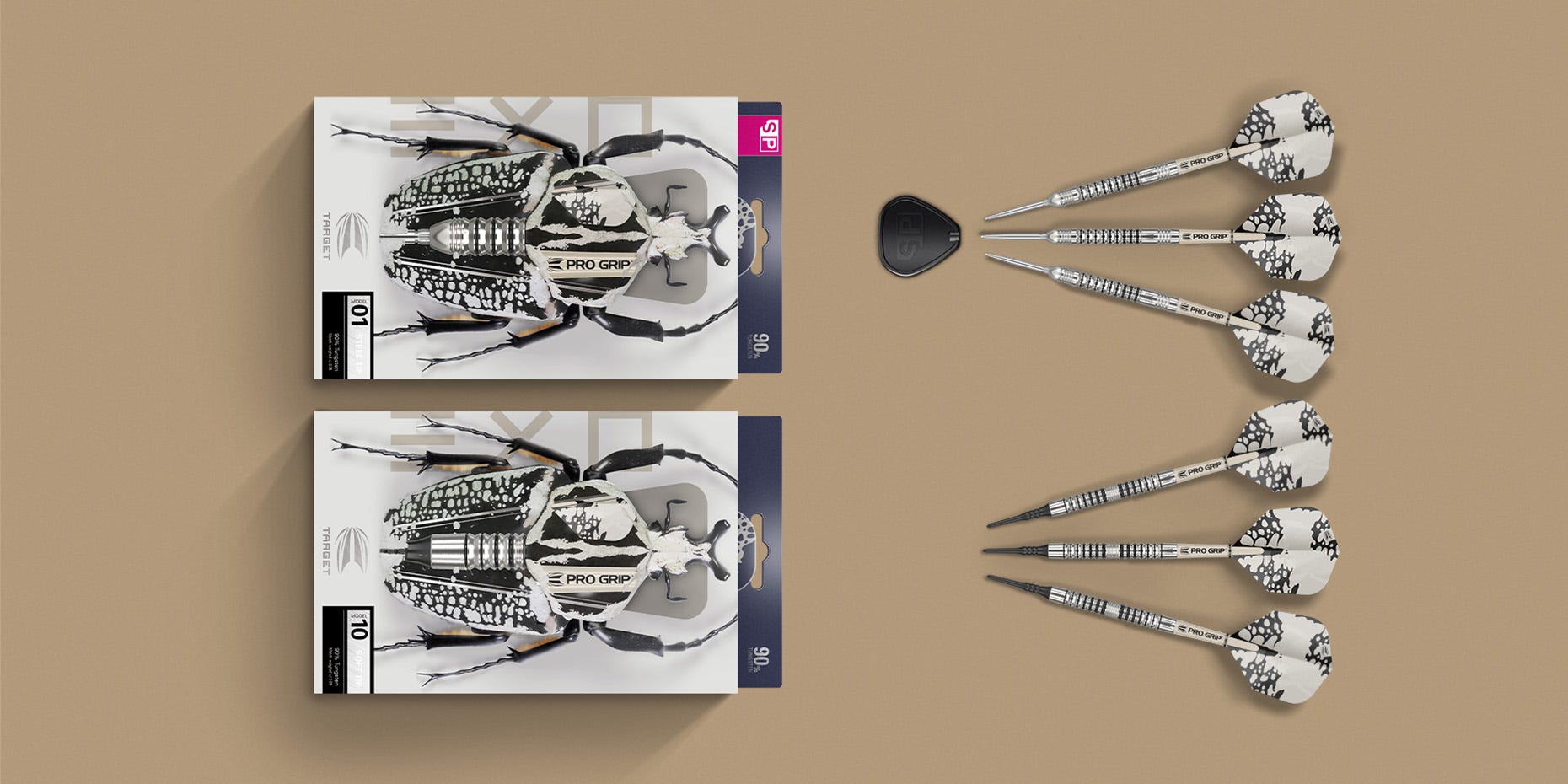 What's in the Box of the EXO steel tip darts range and soft tip darts range.