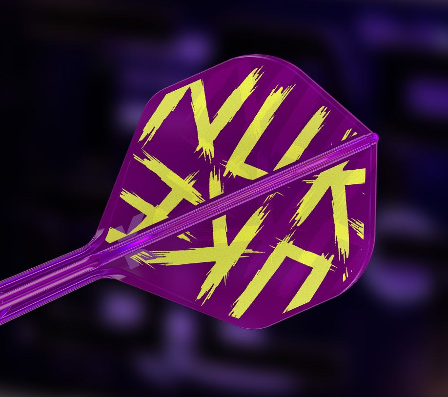 Close-up of the K-Flex exclusively for the Luke Littler G1 Prodigy darts.