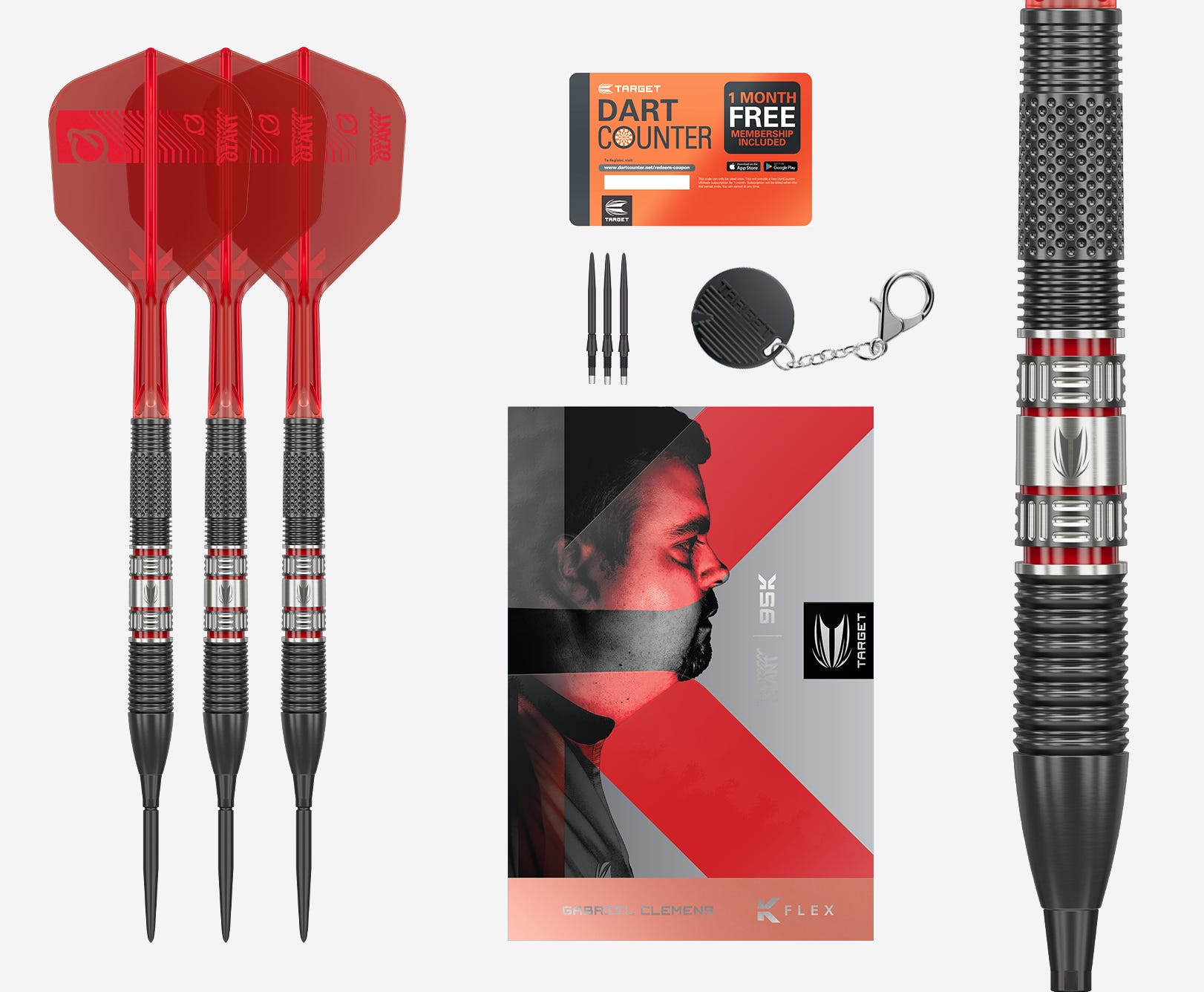 Gabriel Clemens 95k Steel Tip Darts Set
