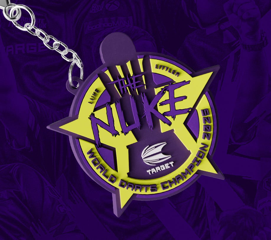 'The Nuke' World Darts Championship winner Keyring
