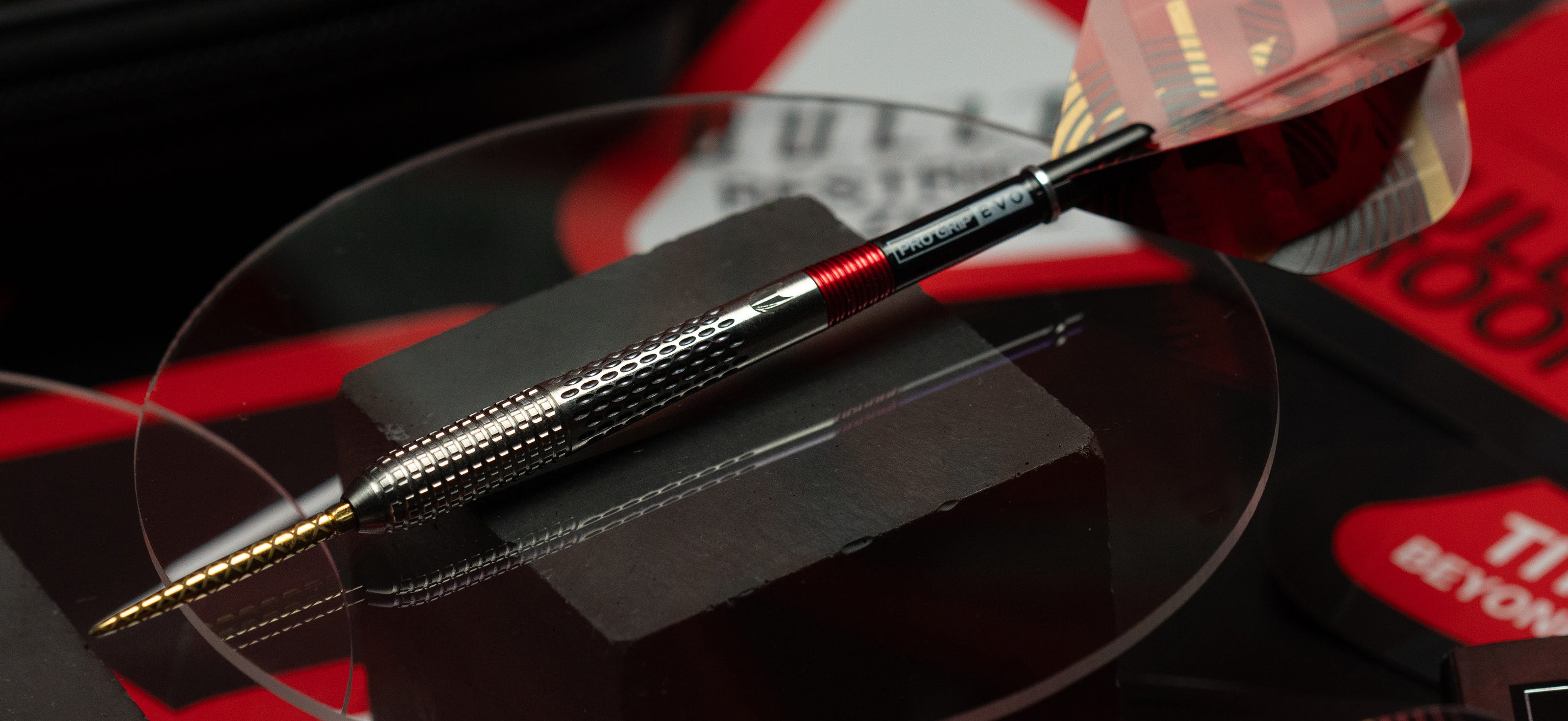 Full view of Stephen Buntings Generation 5 Steel Tip Dart