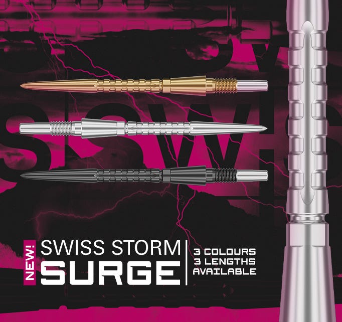 Shop the new Swiss Storm Surge Points using Target Darts' patented Swiss Point Technology.