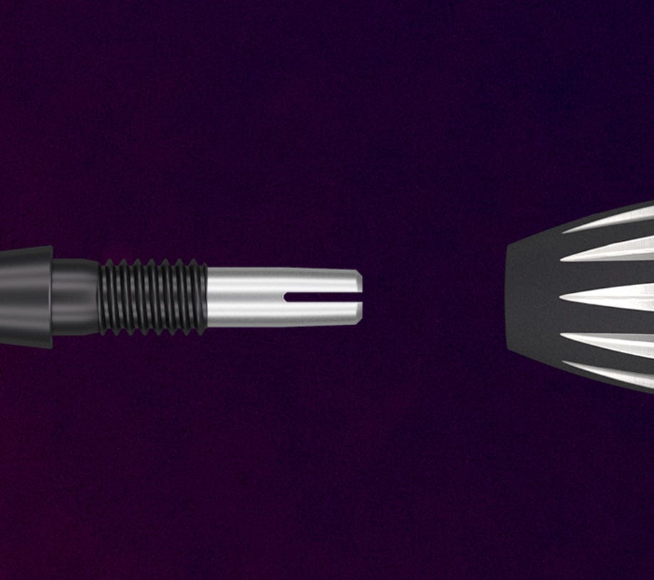 The Phil Taylor G11 steel tip darts come with Target's Swiss Point Technology