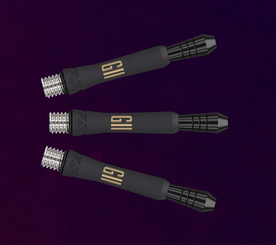 Phil Taylor G11 Titanium Dart Shafts in black
