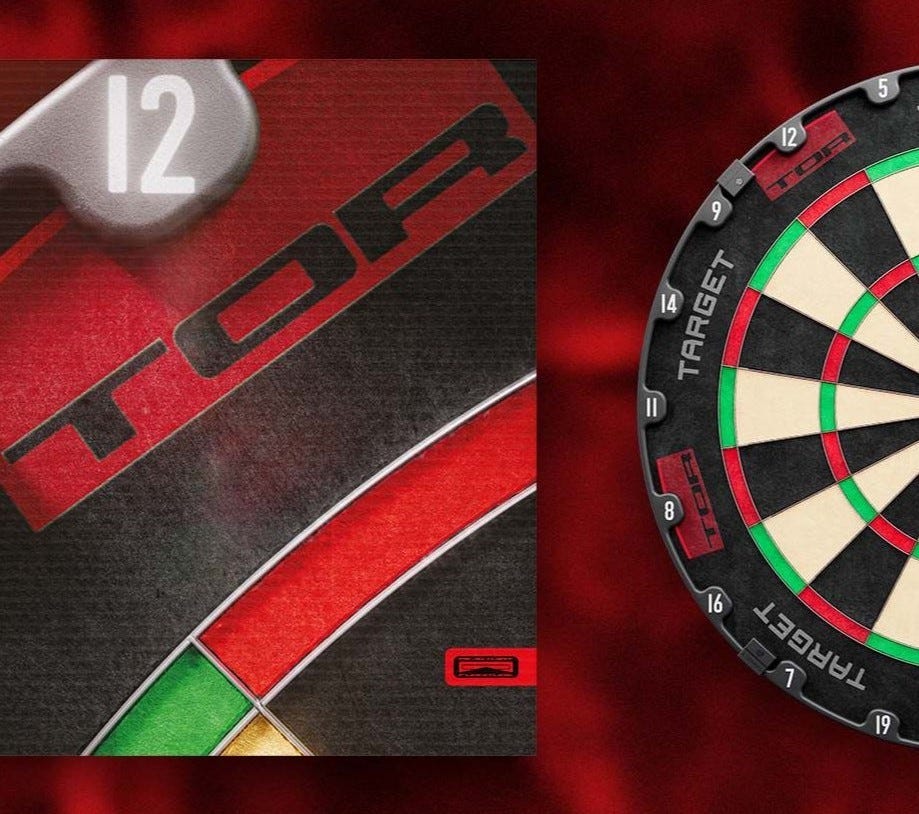 TOR Dartboard close up of numbers